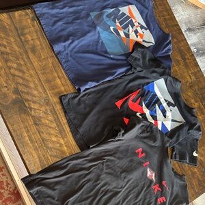 Nike Kids Short Sleeve Tees - Black and Navy